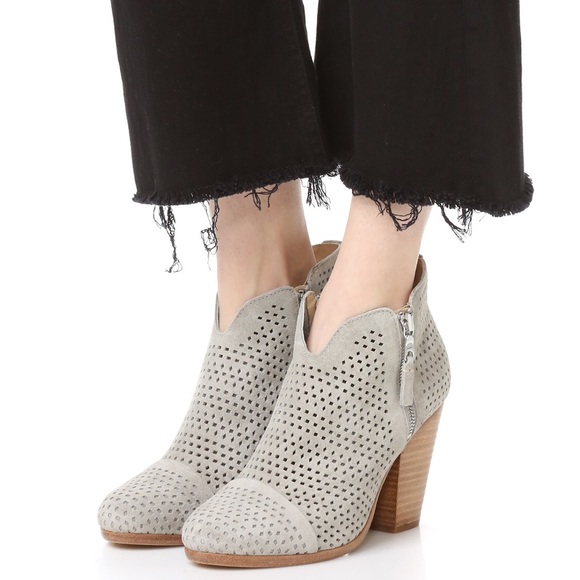 rag & bone Shoes - Suede stacked heel booties